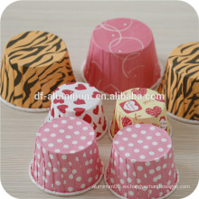 Cupcake del papel greaseproof, tazas de papel del mollete para la venta